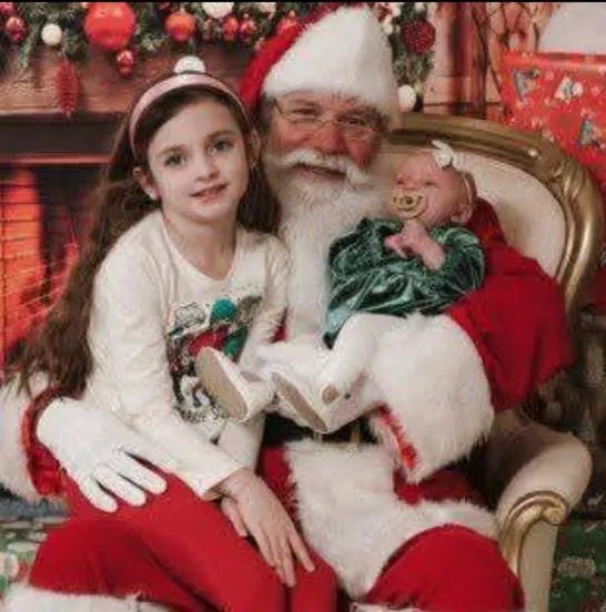 Close-up of Santa Don's real white beard